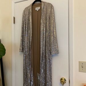 Mare Mare Anthropologie Silver Sequin Duster